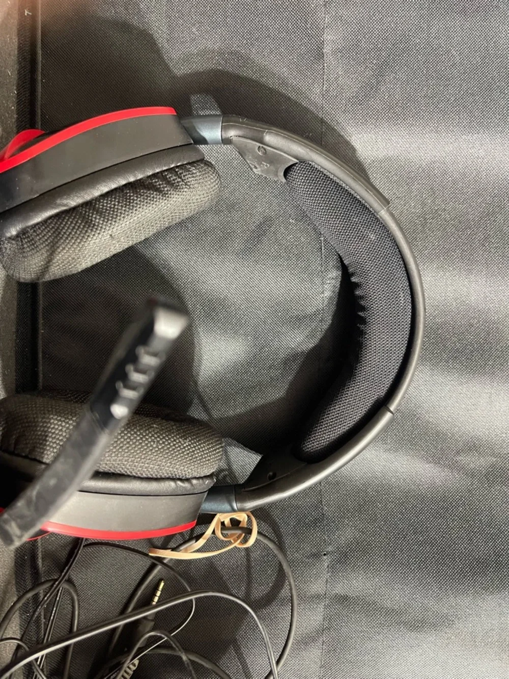 Corsair Black Over-Ear Gaming Headset with Red Trim